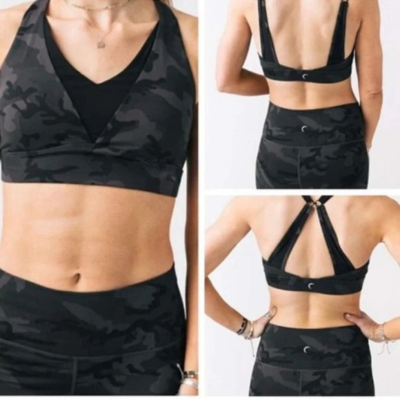 ZYIA Active Forest Camo Adjustable Mesh Medium Sport Bra - Picture 2 of 11